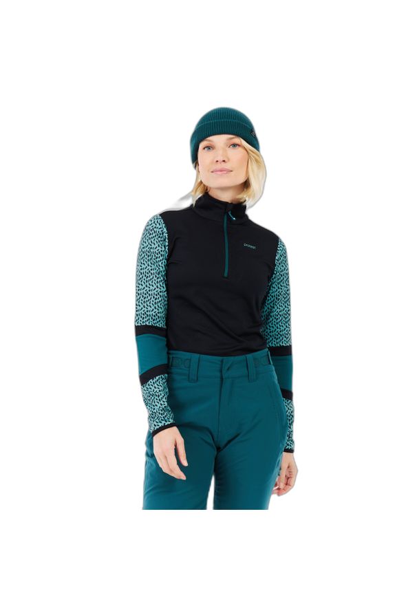 Damski polar 1/4 zip Protest Nynke. Kolor: niebieski. Materiał: polar