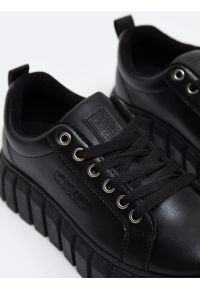 Big-Star - Sneakersy damskie czarne MM274617 906. Okazja: na spacer, na co dzień. Nosek buta: okrągły. Kolor: czarny. Materiał: skóra ekologiczna, guma. Sport: turystyka piesza #6