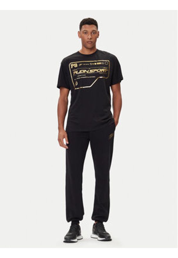 Plein Sport T-Shirt FAEC MTK8373 STE001N Czarny Loose Fit. Kolor: czarny. Materiał: bawełna. Styl: sportowy
