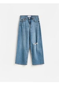 Reserved - Jeansy wide leg comfort - niebieski. Kolor: niebieski