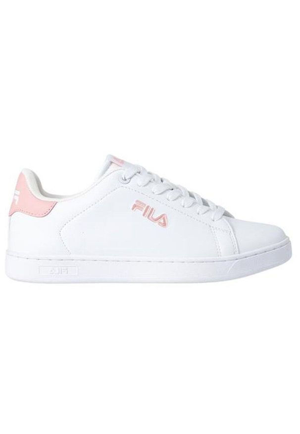 Fila - Buty damskie do chodzenia Courtbay Linear Wmn białe. Kolor: biały, różowy, wielokolorowy. Sport: turystyka piesza
