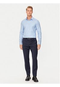 Calvin Klein Koszula K10K113528 Niebieski Slim Fit. Kolor: niebieski. Materiał: bawełna