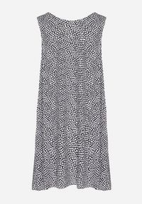 Born2be - Czarna Bawełniana Rozkloszowana Sukienka Ozdobiona Kwiatami i Guzikami Lisavella. Okazja: na spacer, na co dzień. Kolor: czarny. Materiał: bawełna. Wzór: kwiaty, aplikacja. Sezon: lato. Styl: elegancki, casual, klasyczny #6