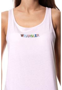 Wrangler - WRANGLER T SHIRT DAMSKI TANK LAVENDER FOG W7387EVVW. Długość rękawa: na ramiączkach. Wzór: kolorowy #3