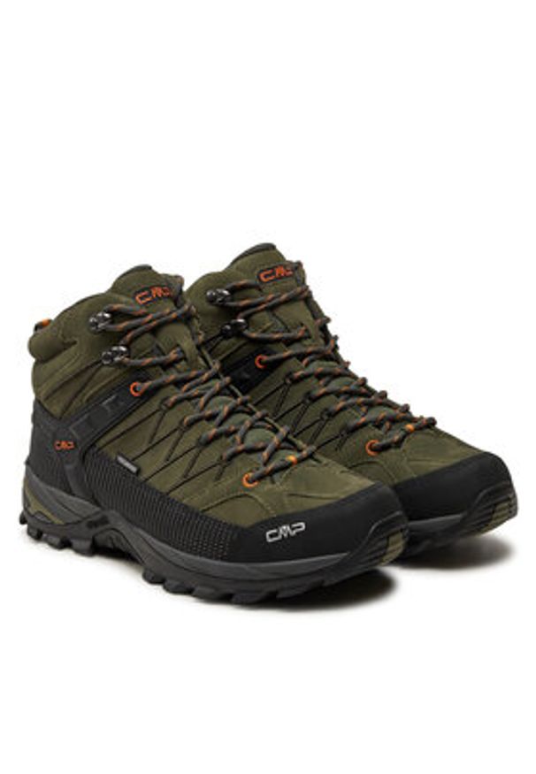 CMP Trekkingi Rigel Mid Trekking Shoes Wp 3Q12947 Khaki. Kolor: brązowy. Materiał: zamsz, skóra. Sport: turystyka piesza