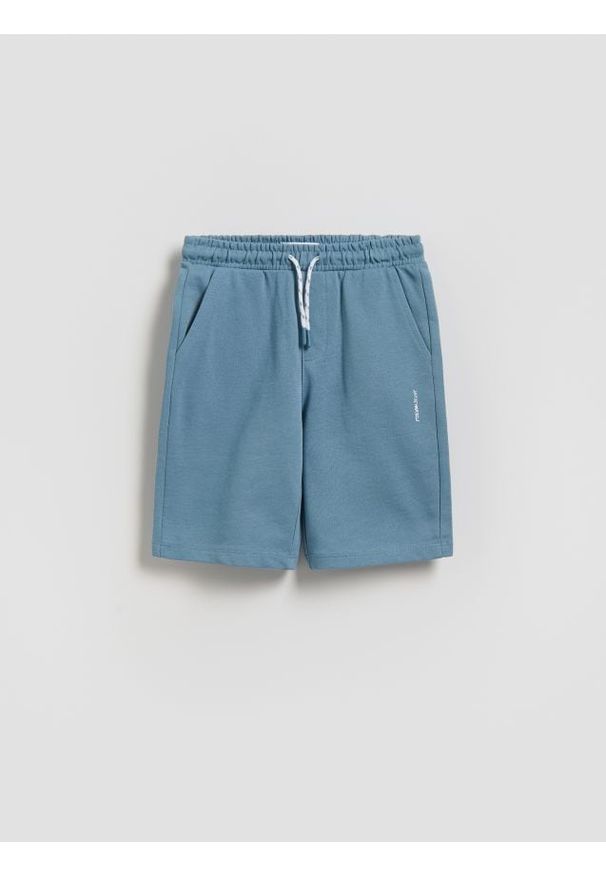Reserved - Bawełniane szorty - jasnoniebieski. Kolor: niebieski. Materiał: bawełna