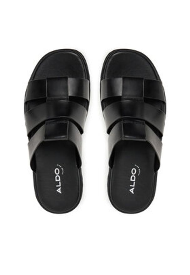 Aldo Klapki Light 13914641 Czarny. Kolor: czarny. Materiał: skóra