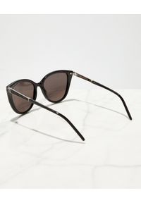 SAINT LAURENT - Czarne okulary przeciwsłoneczne. Kolor: czarny. Materiał: materiał #3