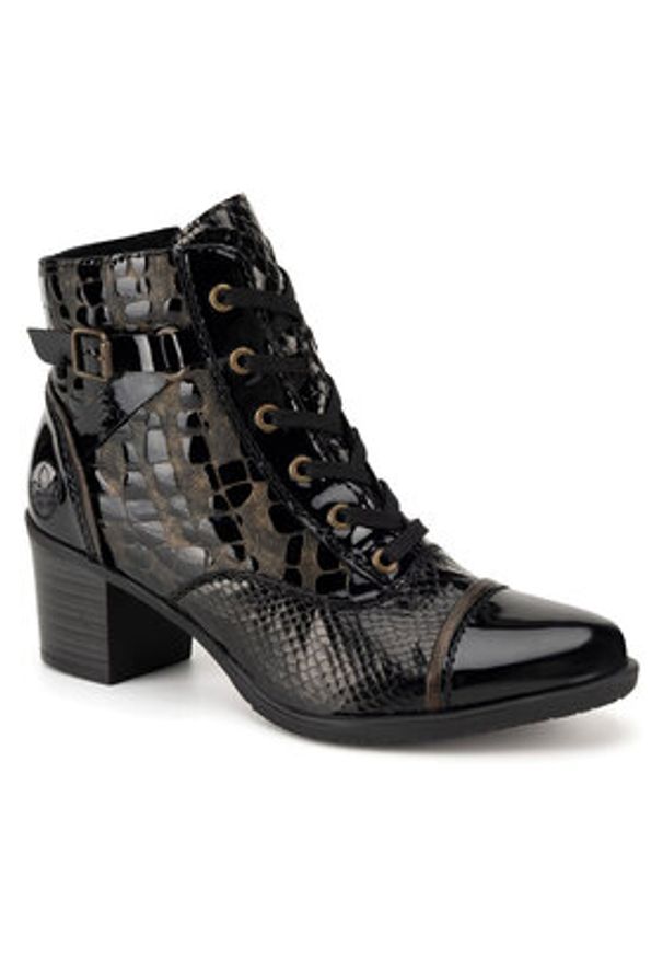 Rieker Trzewiki Y2032-00 Czarny. Kolor: czarny. Materiał: skóra