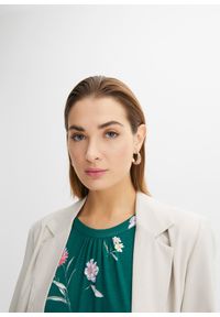 bonprix - Top ze zrównoważonej wiskozy. Kolor: zielony. Materiał: wiskoza, materiał. Wzór: nadruk