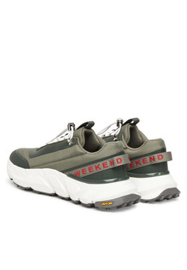 Weekend Max Mara Sneakersy Tandem 2525766015650 Khaki. Kolor: brązowy. Materiał: materiał