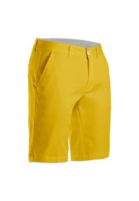INESIS - Spodenki do golfa MW500 żółte. Kolor: pomarańczowy. Materiał: materiał, bawełna, poliester, elastan. Sport: golf #1