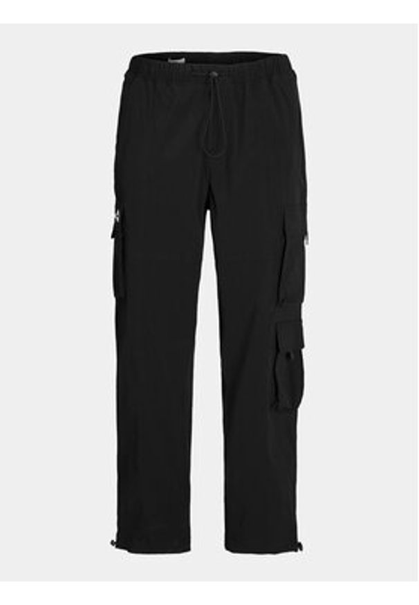 Jack & Jones Spodnie materiałowe Karl 12253626 Czarny Loose Fit. Kolor: czarny. Materiał: syntetyk