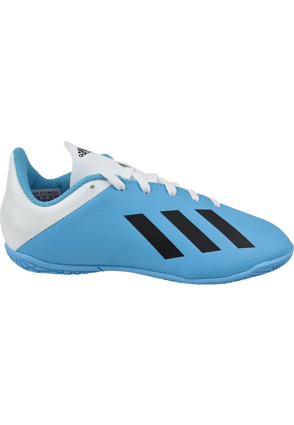 Adidas - adidas X 19.4 In Jr F35352. Kolor: niebieski. Materiał: syntetyk. Szerokość cholewki: normalna