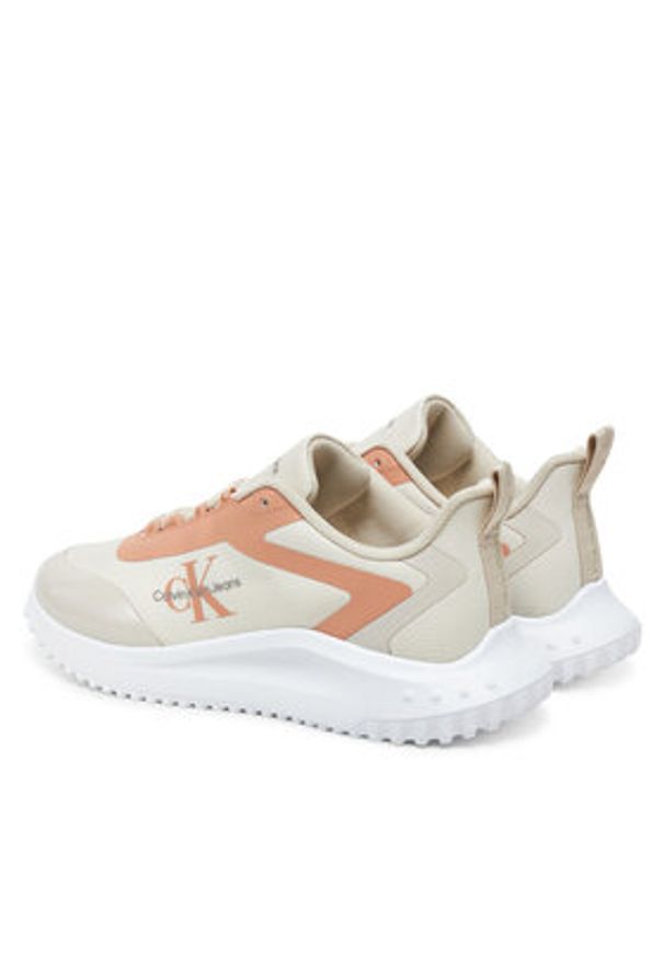 Calvin Klein Jeans Sneakersy Eva Runner Low Lace Mix Ml Wn YW0YW01442 Écru. Materiał: materiał