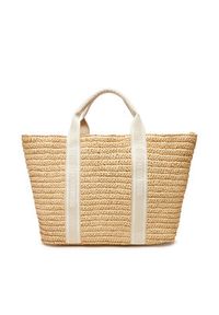 TOMMY HILFIGER - Tommy Hilfiger Torebka Th Spring Logo Tote AW0AW17196 Beżowy. Kolor: beżowy #4