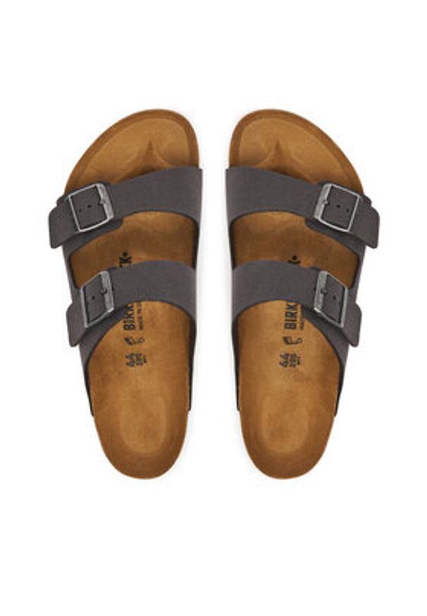 Birkenstock Klapki Arizona 1029134 Szary. Kolor: szary. Materiał: skóra