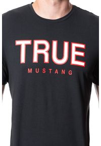 Mustang - MUSTANG T SHIRT Alex C Print CAVIAR 1008702 4132. Wzór: nadruk