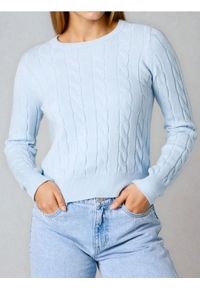 Sinsay - Strukturalny sweter - niebieski. Kolor: niebieski