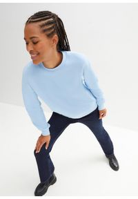 bonprix - Bluza oversize z czystej bawełny. Kolor: niebieski. Materiał: bawełna #3