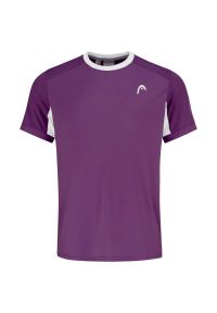 Koszulka tenisowa męska z krótkim rękawem Head Slice T-Shirt. Kolor: fioletowy. Długość rękawa: krótki rękaw. Długość: krótkie. Sport: tenis