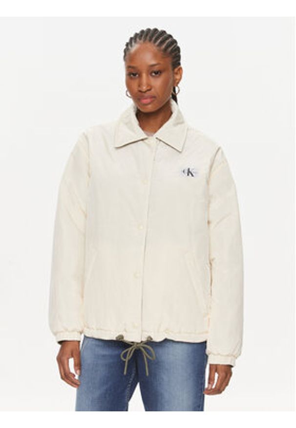 Calvin Klein Jeans Kurtka przejściowa Skater J20J222589 Zielony Relaxed Fit. Kolor: zielony. Materiał: syntetyk