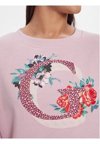 Guess Bluza W4RQ11 K9Z21 Różowy Regular Fit. Kolor: różowy. Materiał: syntetyk, bawełna #5