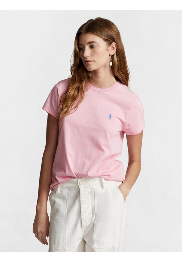 Polo Ralph Lauren T-Shirt New Rltpp 211898698019 Różowy Regular Fit. Typ kołnierza: polo. Kolor: różowy. Materiał: bawełna