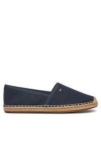 TOMMY HILFIGER - Tommy Hilfiger Espadryle Flag Canvas Espadrille FW0FW08541 Granatowy. Kolor: niebieski. Materiał: materiał