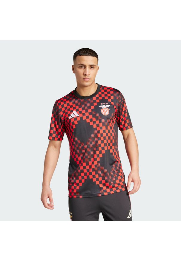 Adidas - Koszulka Benfica 25/26 Pre-Match. Kolor: czarny. Sport: piłka nożna