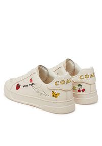 Coach Sneakersy CAQ45 Écru. Materiał: skóra