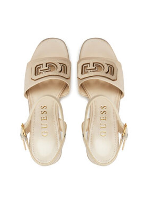 Guess Espadryle FLJFML LEA03 Beżowy. Kolor: beżowy. Materiał: skóra