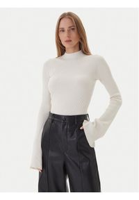 Kontatto Golf 3M0816C Écru Regular Fit. Typ kołnierza: golf. Kolor: kremowy. Materiał: syntetyk #1