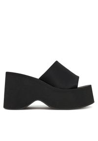 DeeZee Klapki E2485-1 Czarny. Kolor: czarny. Materiał: materiał