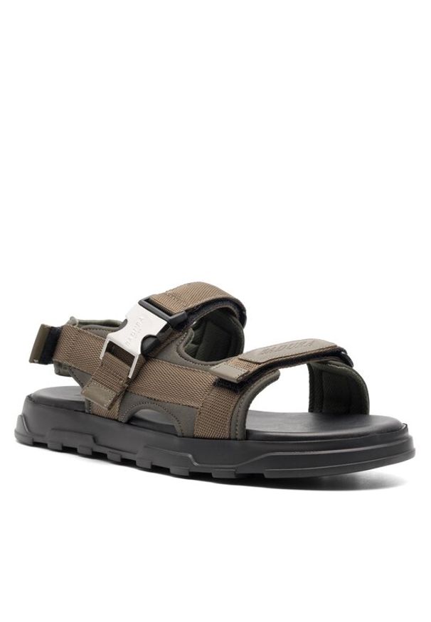 Badura Sandały MOTTU-01 MI08 Khaki. Kolor: brązowy. Materiał: materiał