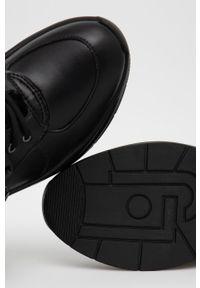 Liu Jo Botki damskie kolor czarny na koturnie ocieplone. Nosek buta: okrągły. Kolor: czarny. Materiał: guma. Obcas: na koturnie