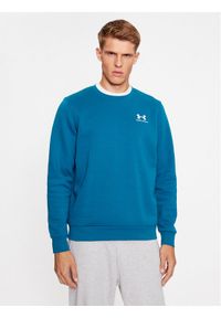 Under Armour Bluza Ua Essential Fleece Crew 1374250 Niebieski Loose Fit. Kolor: niebieski. Materiał: bawełna #1