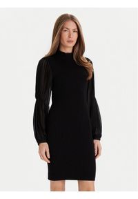 French Connection Sukienka dzianinowa 71ZBU Czarny Slim Fit. Kolor: czarny. Materiał: wiskoza