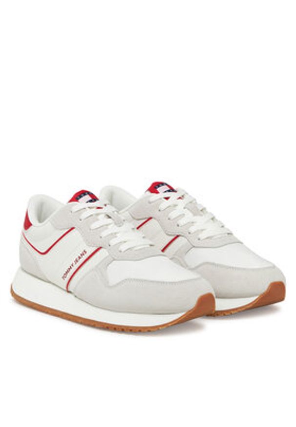 Tommy Jeans Sneakersy Tjw Eva Runner Light EN0EN02741 Beżowy. Kolor: beżowy. Materiał: zamsz, skóra