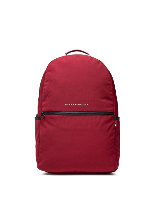 TOMMY HILFIGER - Tommy Hilfiger Plecak Th Horizon Backpack AM0AM10547 Bordowy. Kolor: czerwony. Materiał: materiał