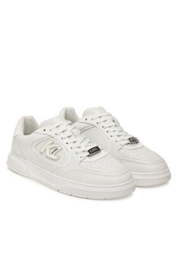 Karl Lagerfeld - KARL LAGERFELD Sneakersy KL63025 Biały. Kolor: biały. Materiał: skóra