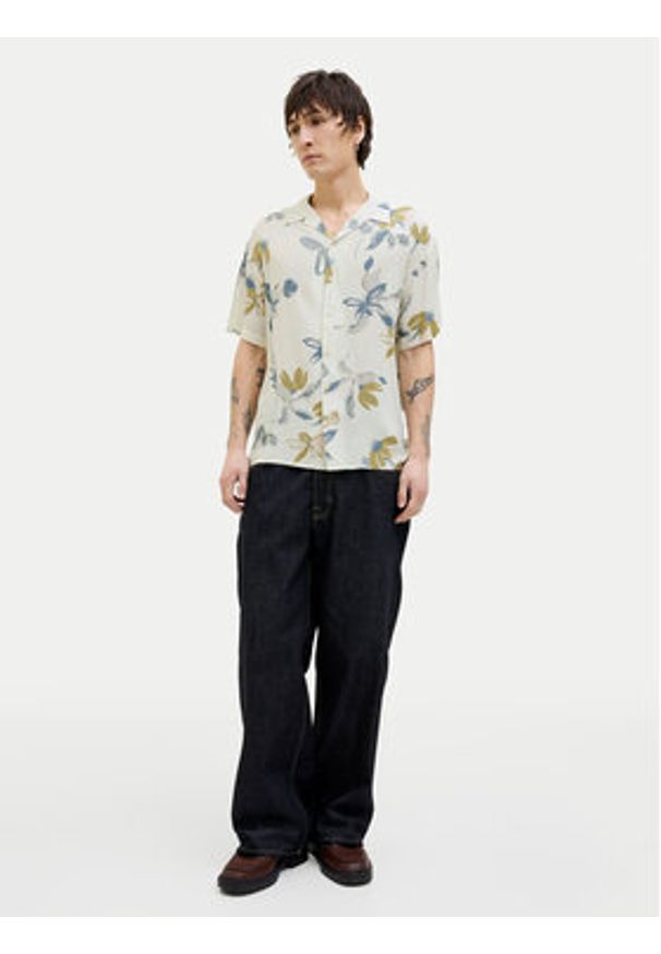 Jack & Jones - Jack&Jones Koszula Luke 12271111 Écru Relaxed Fit. Materiał: wiskoza