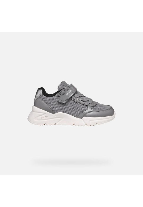 Geox - Buty GEOX J LOFTUS Szary. Okazja: na co dzień. Kolor: szary. Materiał: syntetyk, tkanina