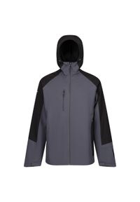 Regatta - Męska Wodoodporna Kurtka Z Kontrastowymi Detalami. Kolor: wielokolorowy, szary, czarny #1