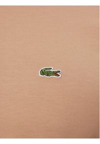 Lacoste T-Shirt TH6709 Beżowy Regular Fit. Kolor: beżowy. Materiał: bawełna #4
