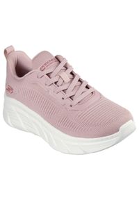skechers - Buty Kobieta Skechers Bobs B Flex Hi róża. Okazja: na co dzień. Kolor: różowy. Materiał: syntetyk, materiał. Szerokość cholewki: normalna. Sport: turystyka piesza #1