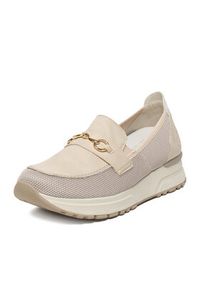 Rieker Półbuty N7455-60 Beżowy. Kolor: beżowy. Materiał: materiał #7