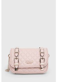 Guess torebka kolor różowy. Kolor: różowy. Materiał: pikowane #1
