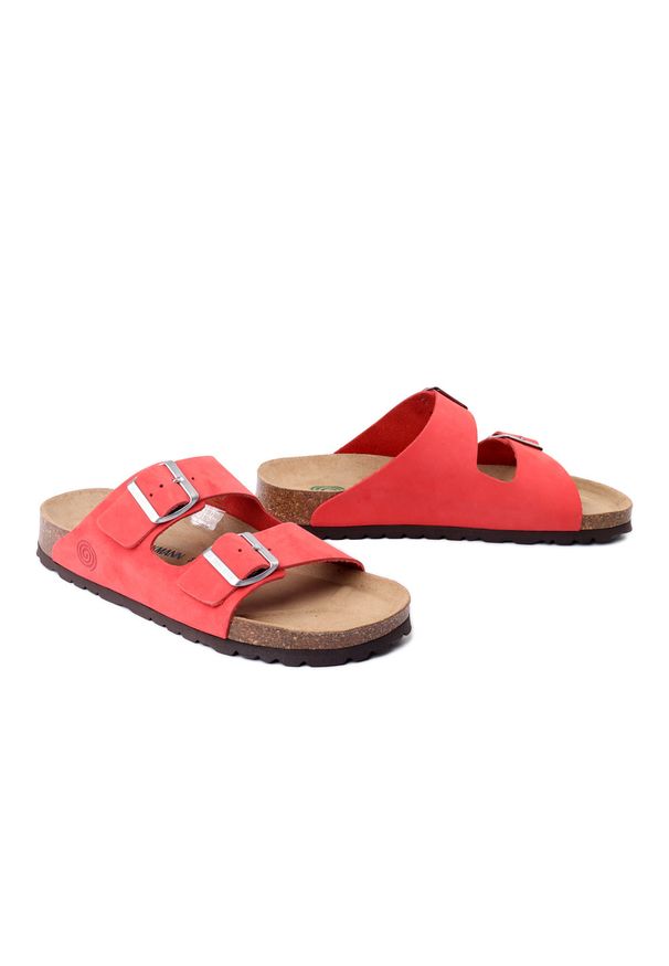 Dr. Brinkmann - DR. BRINKMANN 700696-04 rot, klapki damskie. Kolor: czerwony. Materiał: skóra