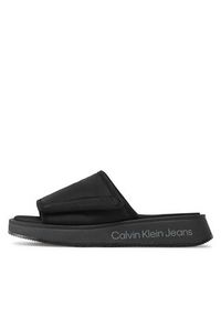 Calvin Klein Jeans Klapki Prefresato Sandal Softny YW0YW00968 Czarny. Kolor: czarny. Materiał: materiał